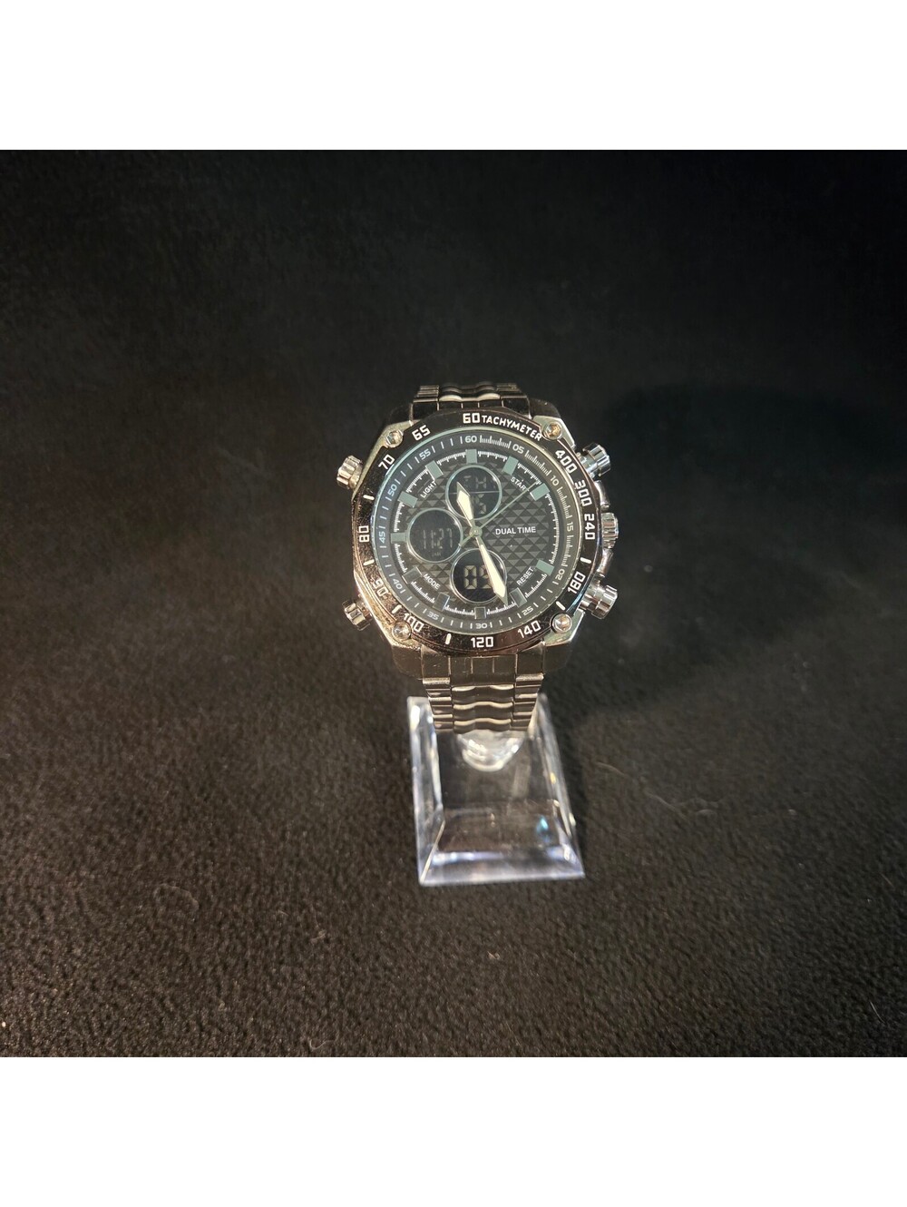 Skmei 1302 Stylish Dual Time Chronograph Watch – Stainless Steel Sport Design